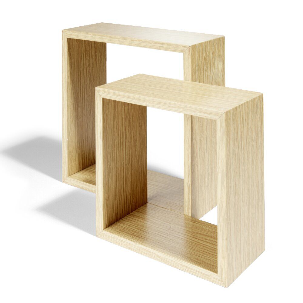 Étagère murale x2 Ronny bois beige 2 tailles