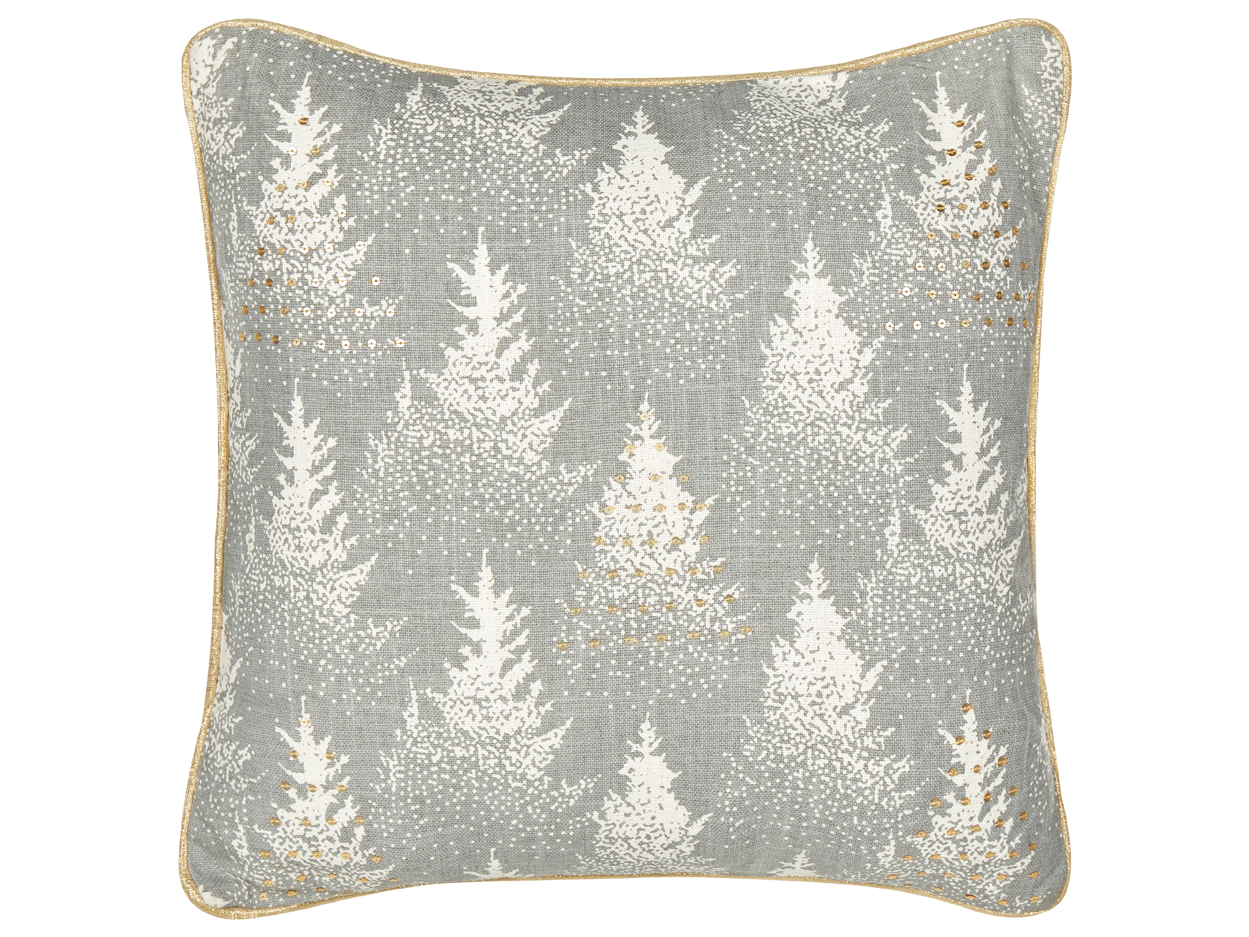 Sierkussen BILLBERGIA Katoen 45 x 45 cm Grijs kerstmotief