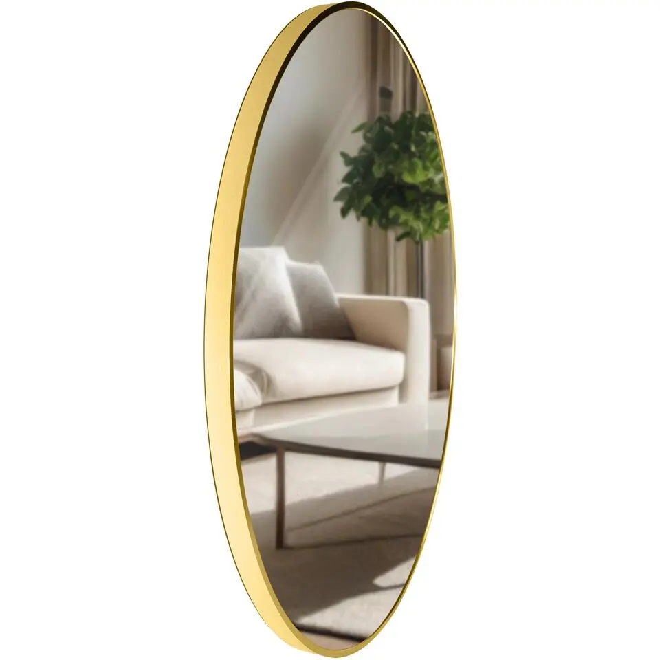 CLP Wandspiegel Elsie rond - Metaal - goudglans - 80cm