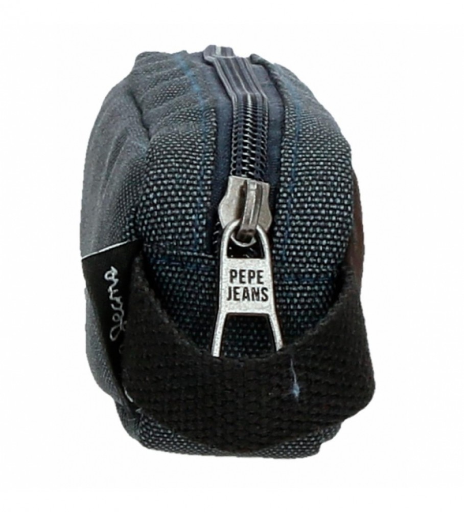 Estojo para lápis Pepe Jeans Scratch em denim - Azul escuro - 19x5x3,5cm -