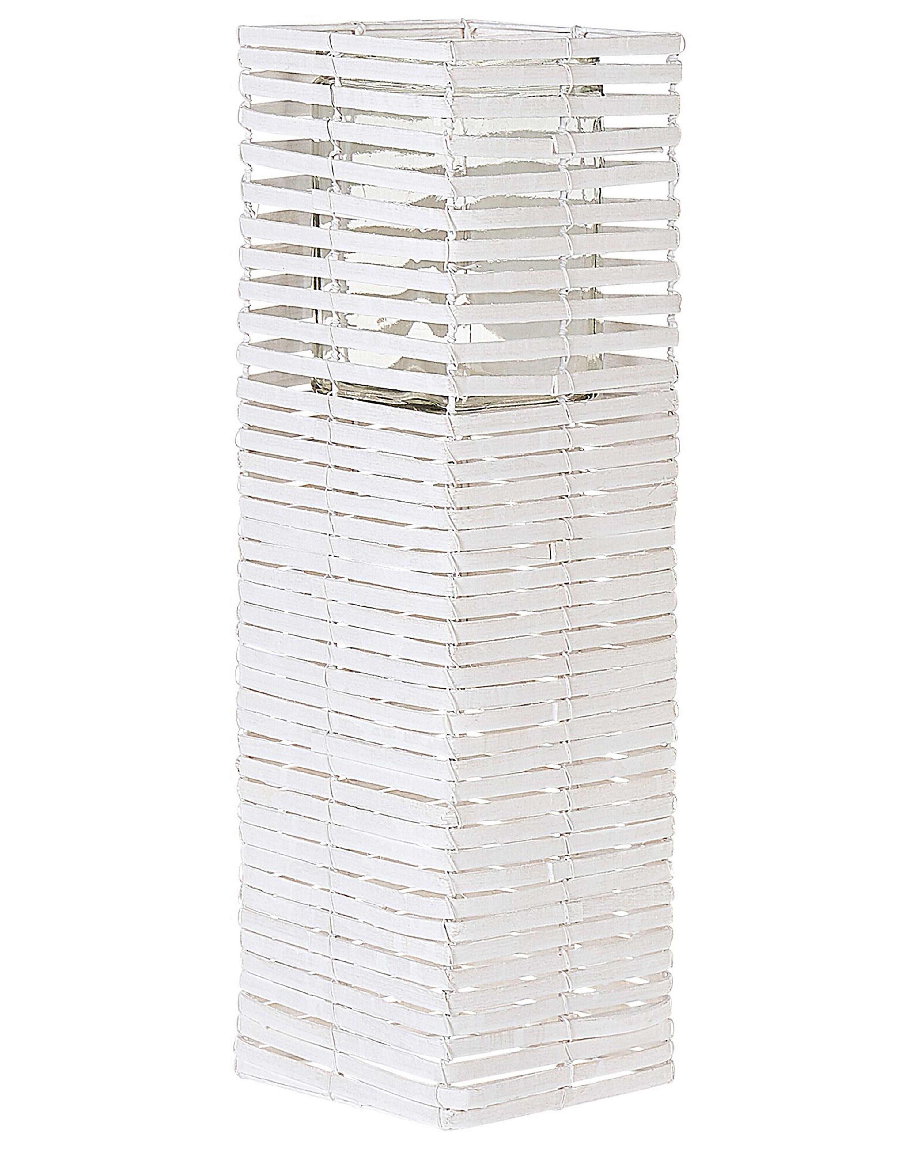 Set van 3 kaarshouders MAROLA Populierenhout 54/34/20 cm Wit