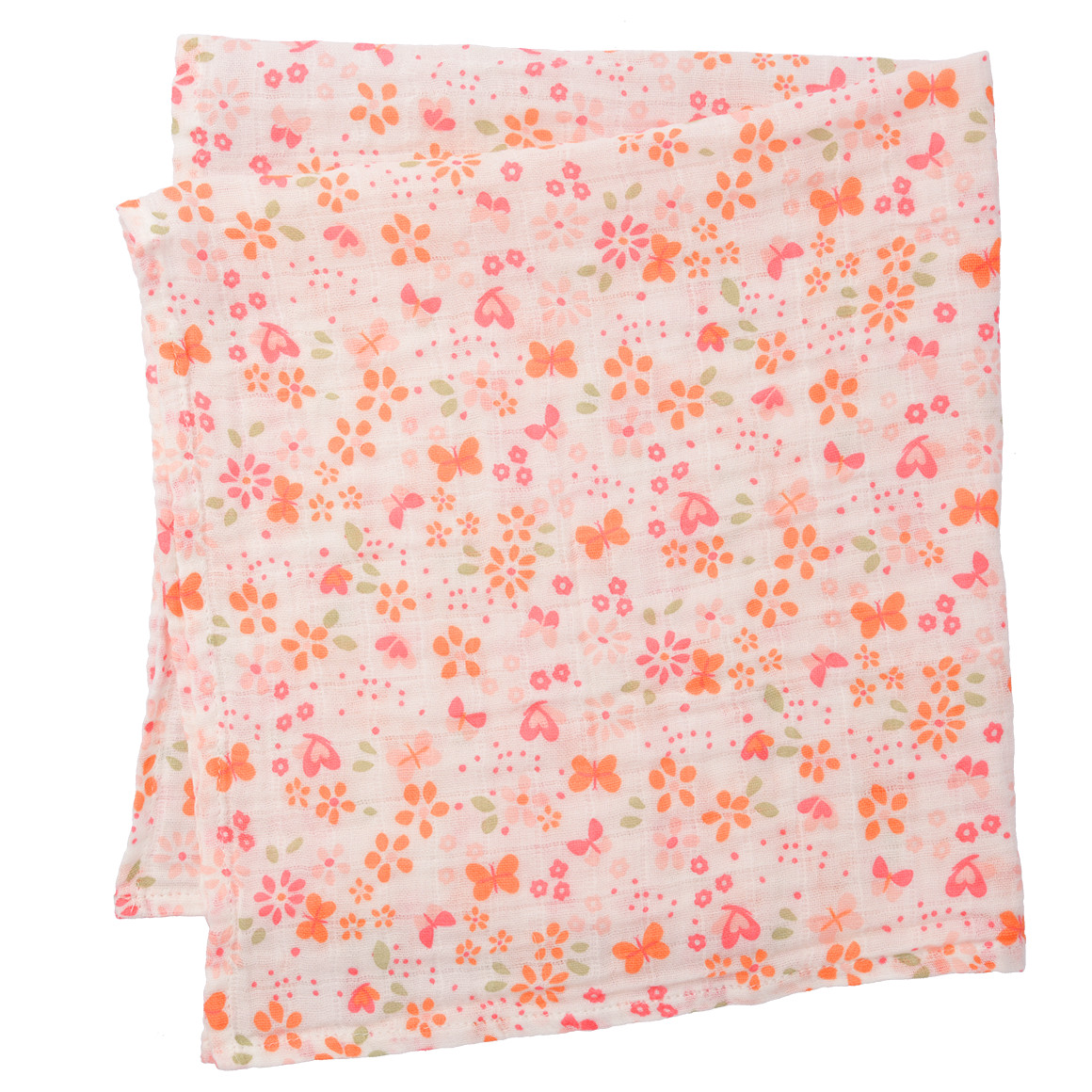 Topomin 3 Musselintücher 60 x 60 cm rosa / beige / weiss