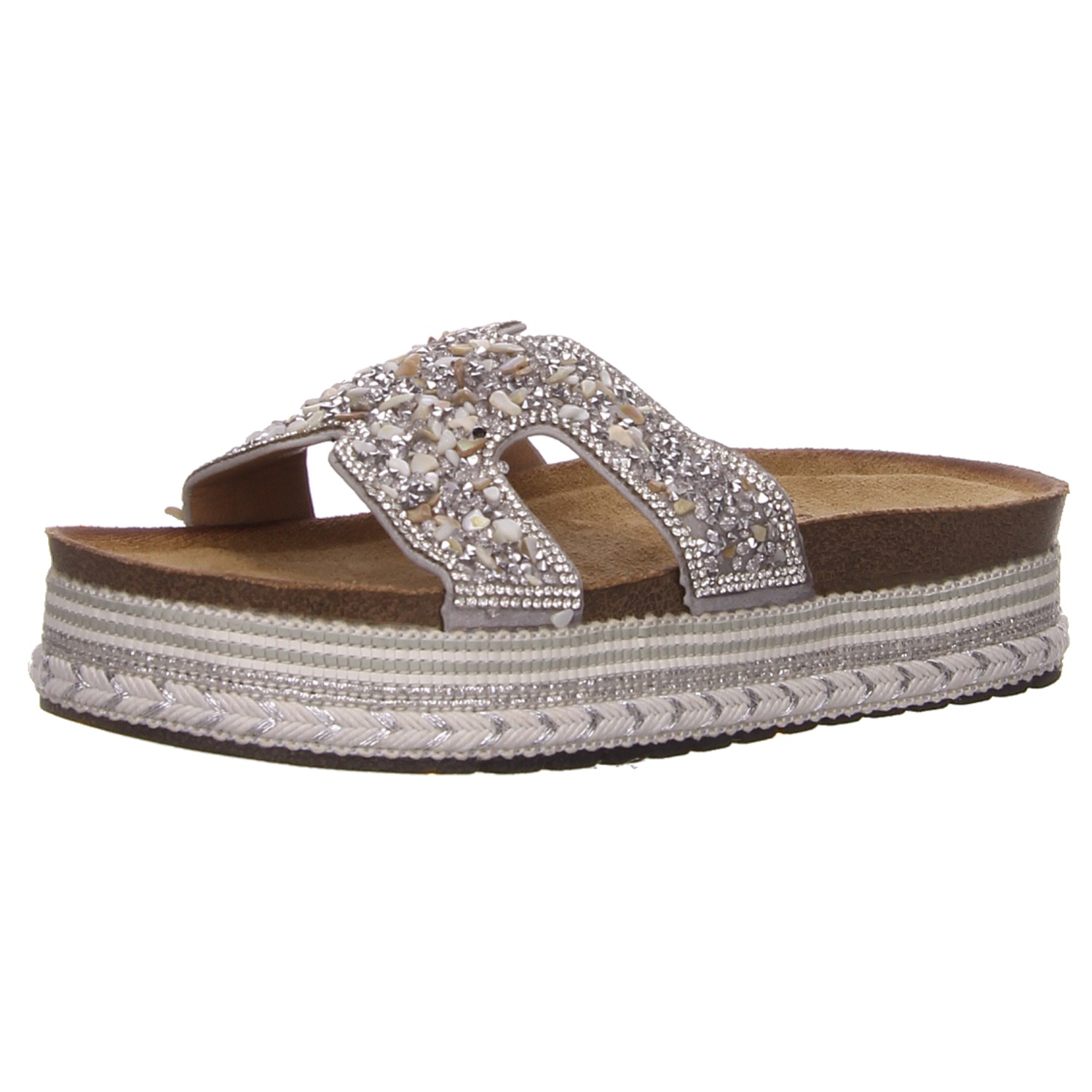 La Strada Pantolette silber gold/silber/bronce
