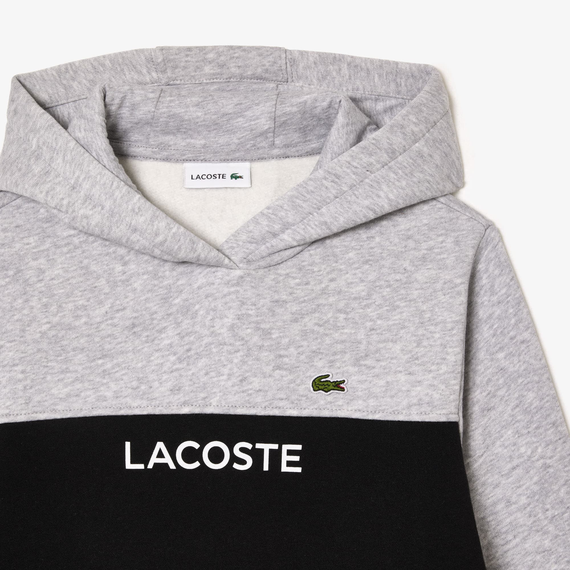 Sweatshirt à capuche enfant Lacoste en molleton coton biologique Pullovers & Sweatshirts - Gris - Lacoste - Enfant