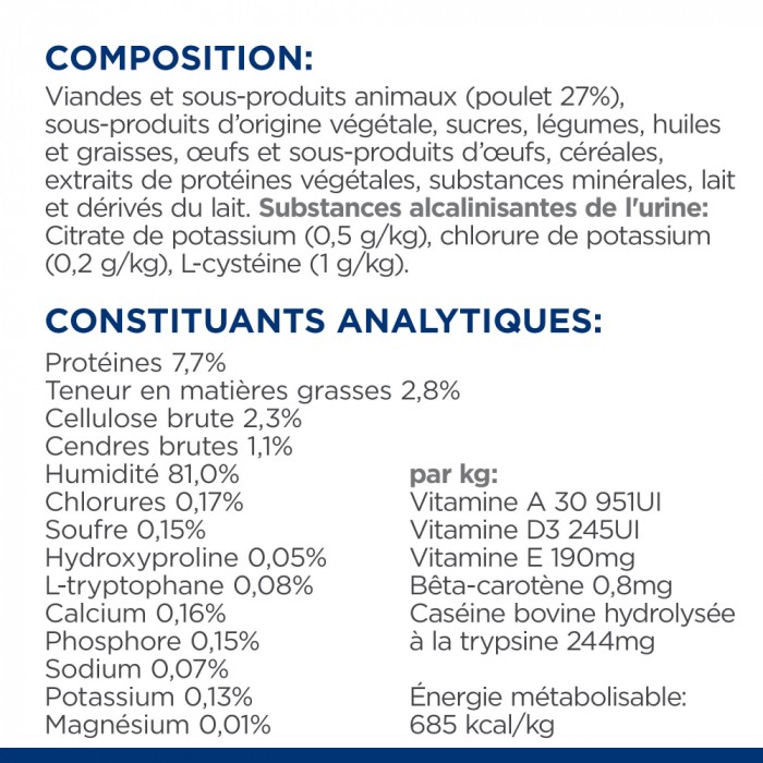 HILL'S Prescription Diet c/d Urinary Stress Mutlicare + Metabolic en Sachets - Pâtée pour chat