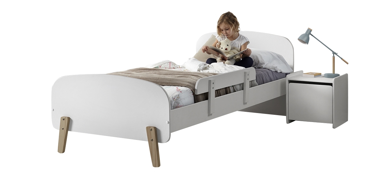 3-teiliges Kinderzimmer-Set KIDDY -weiß - Absturzschutz - 90x200 cm