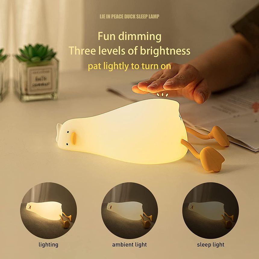 HOMTEC - Eendensiliconen USB oplaadbare nachtlamp