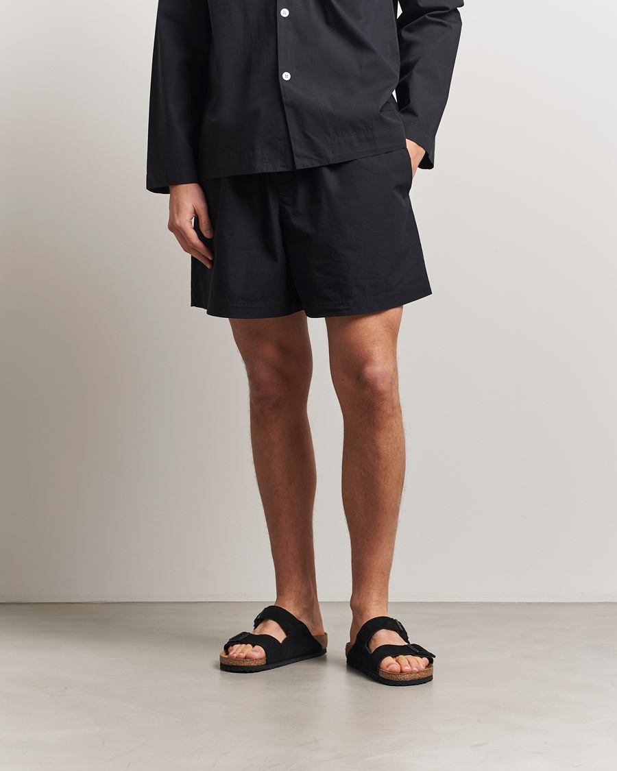 Tekla Poplin Pyjama Shorts All Black