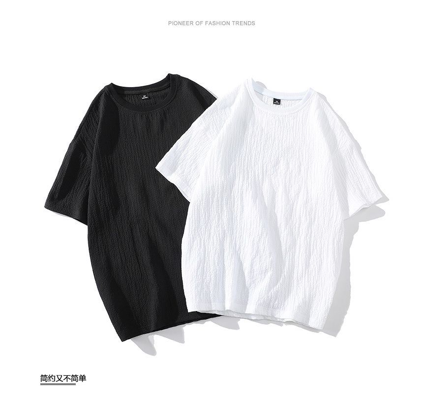 Aozora - T-shirt met korte mouwen en ronde hals