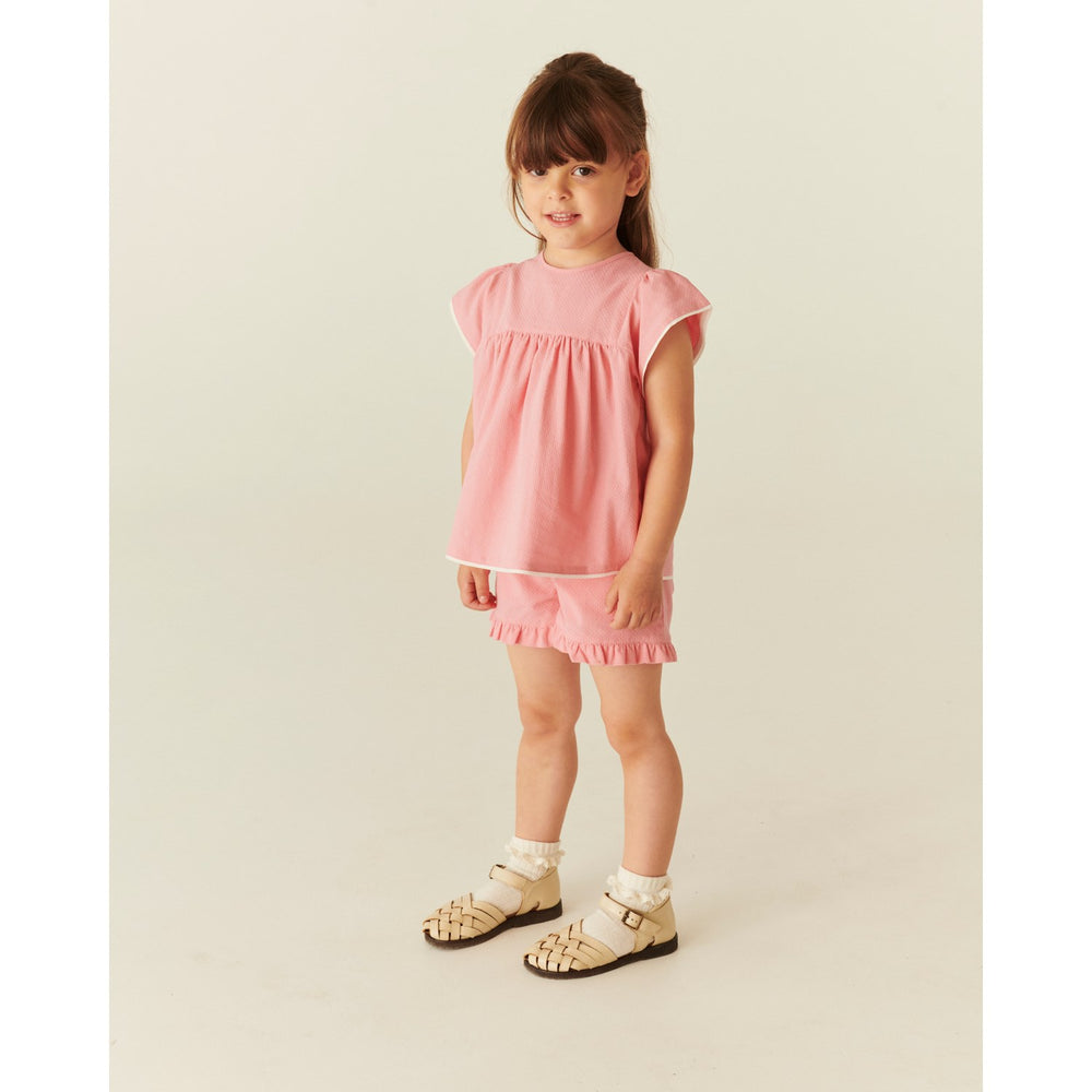 Køb COPENHAGEN COLORS Pink Comb. Bluse W. Contrast Piping