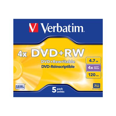 Verbatim DataLifePlus - DVD+RW x 5 - 4.7 Go - support de stockage