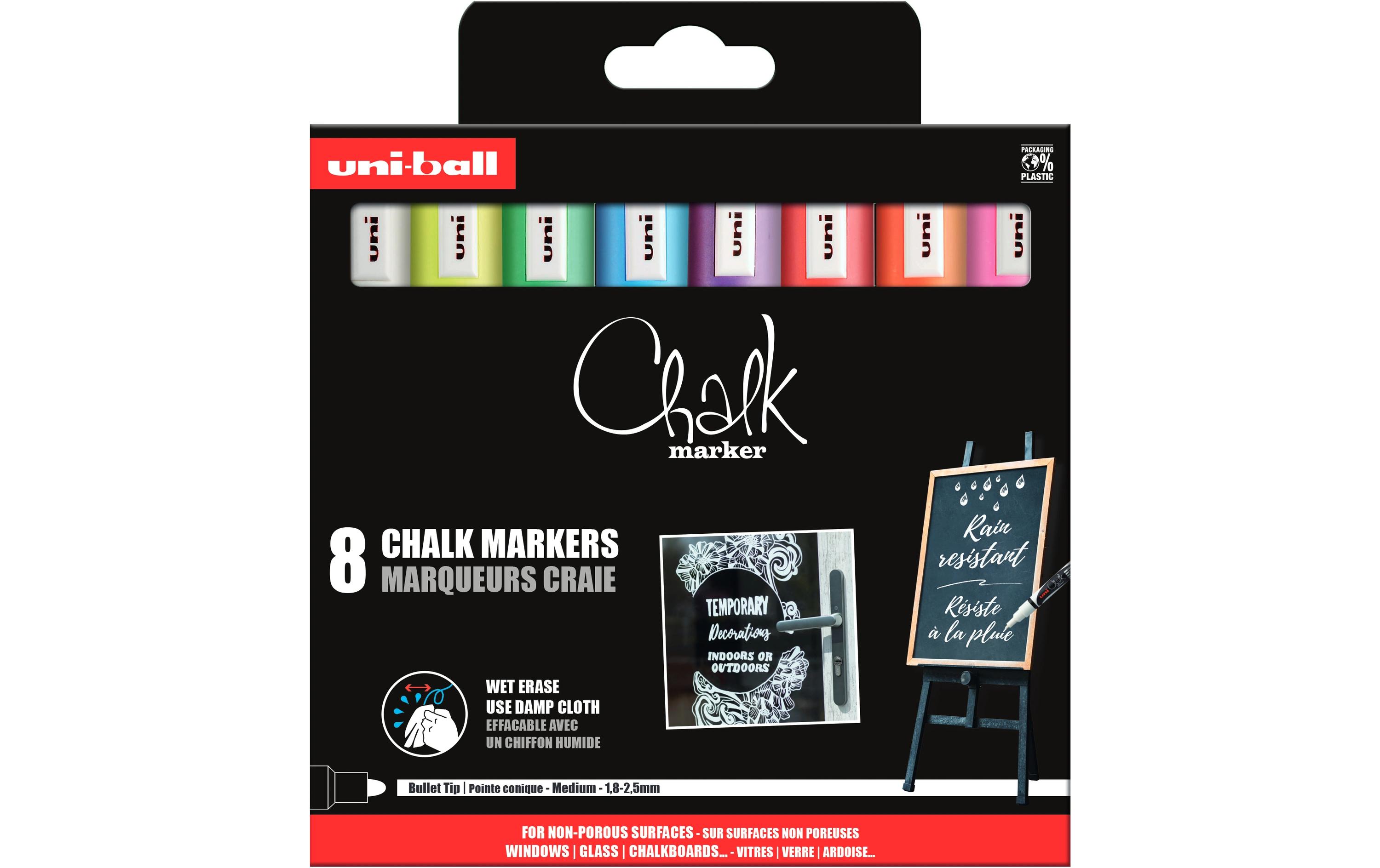 Kreidemarker CHALK 1.8-2.5 mm, 8 StückKreidemarker mit Rundspitze