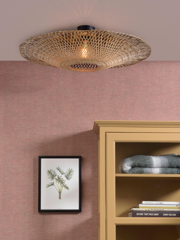 Good&Mojo Kalimantan plafondlamp large Ø87 naturel