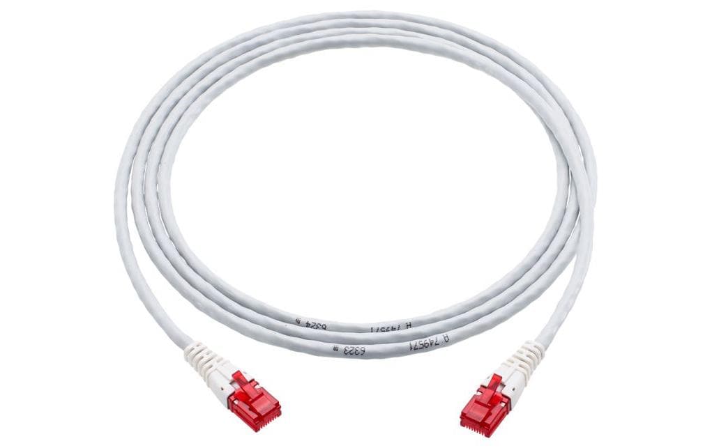 Patchkabel Cat 6, U/UTP, 2 m, GrauKat.6 klassisch Patchkabel