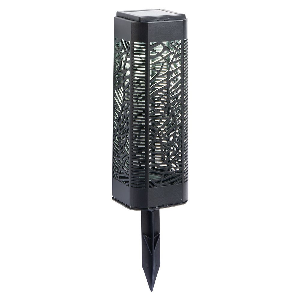 Borne solaire ajouré noir à planter