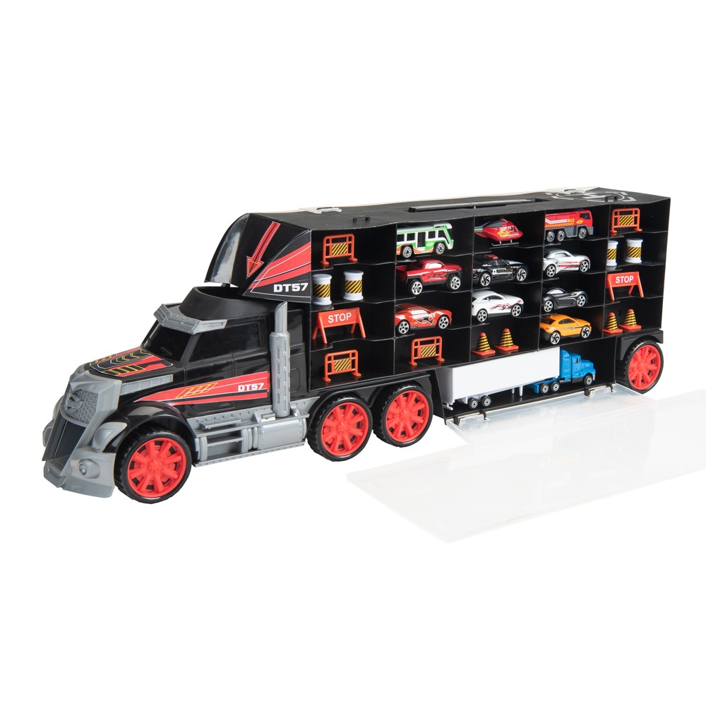 Super Wheelz Truck Tragetasche und 7 Autos