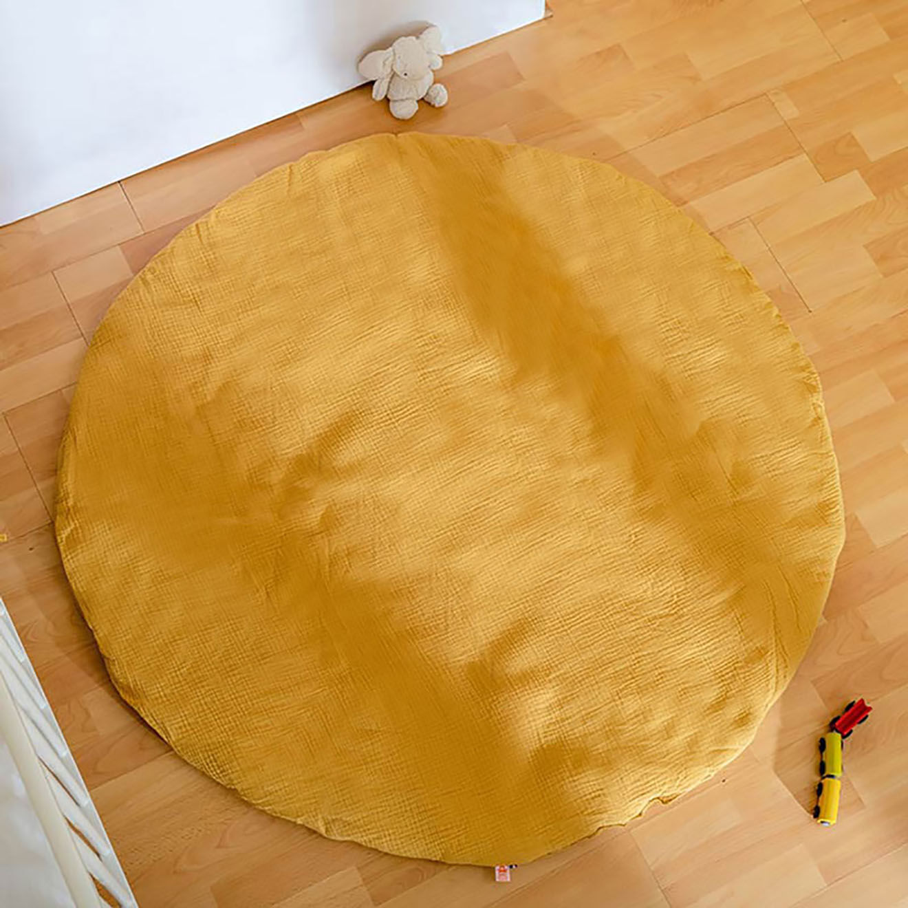 Papate Tapis d'Eveil Havane en Coton Bio honey - 115x115 cm