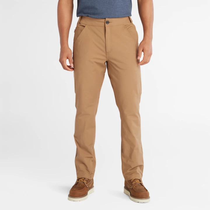 Calças de trabalho Timberland PRO Morphix Athletic para homem, na cor amarela.