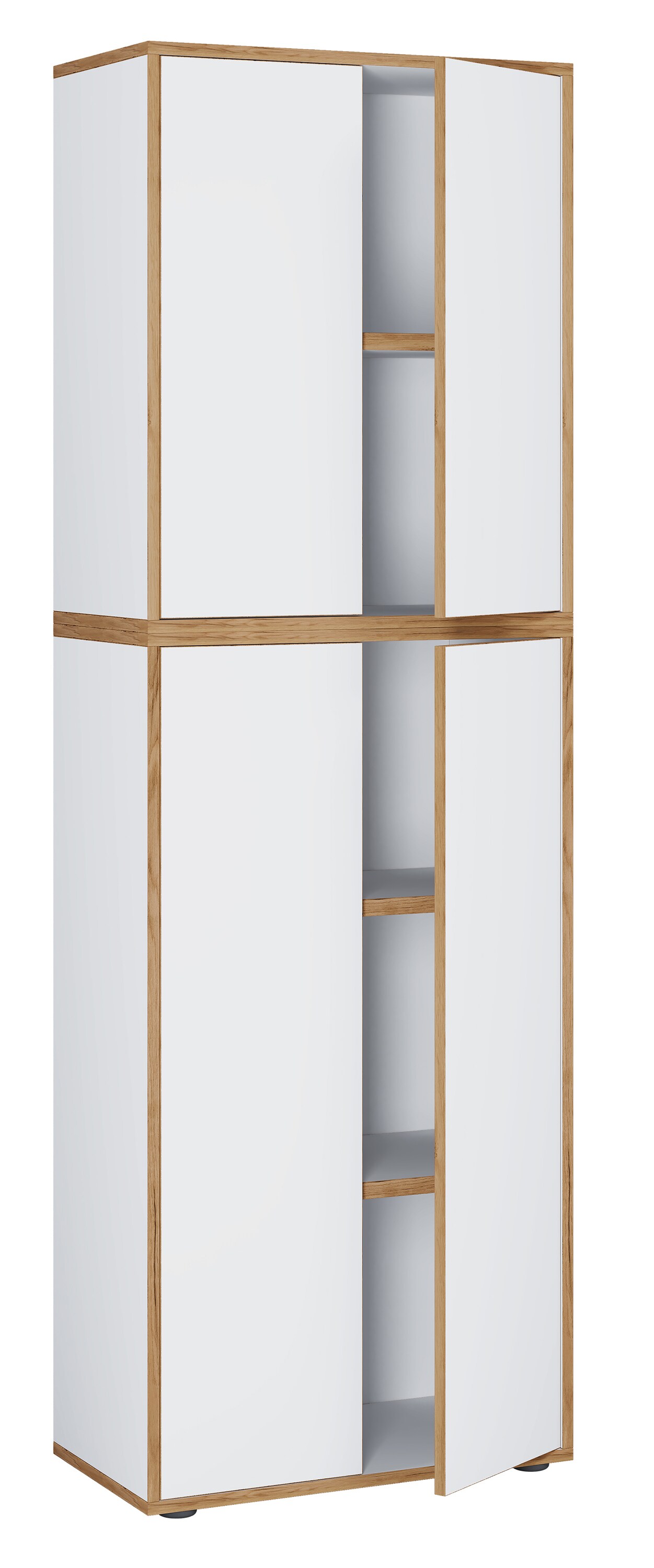 VCM Holz Büroschrank Ordner Aktenschrank Büromöbel Schrank Salia 5-fach Breite 60 cm Drehtüren