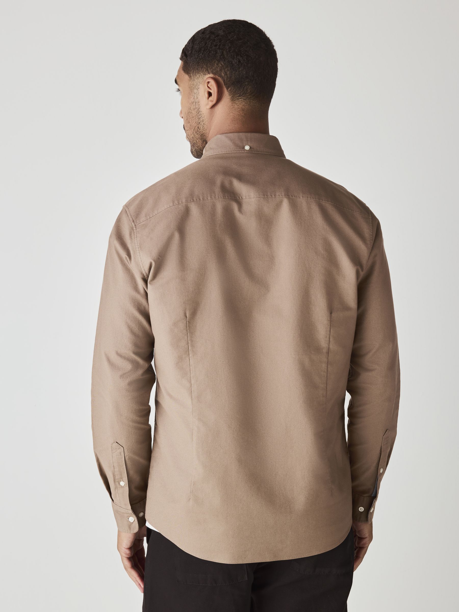 Pastel geel naturel - Slim Fit - Oxford-hemd met lange mouwen