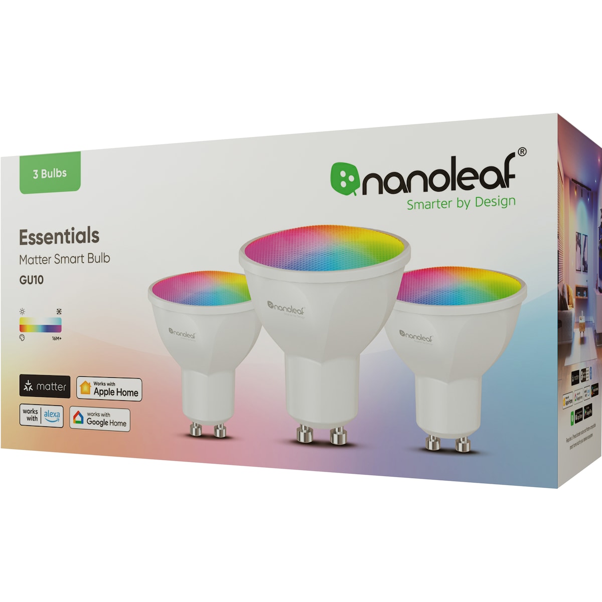 Nanoleaf Essentials Matter LED-pære GU10 (3-pk)