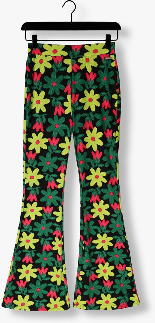 COLOURFUL REBEL gebroken wit colourful rebel flared broek big flower peached extra flare pants