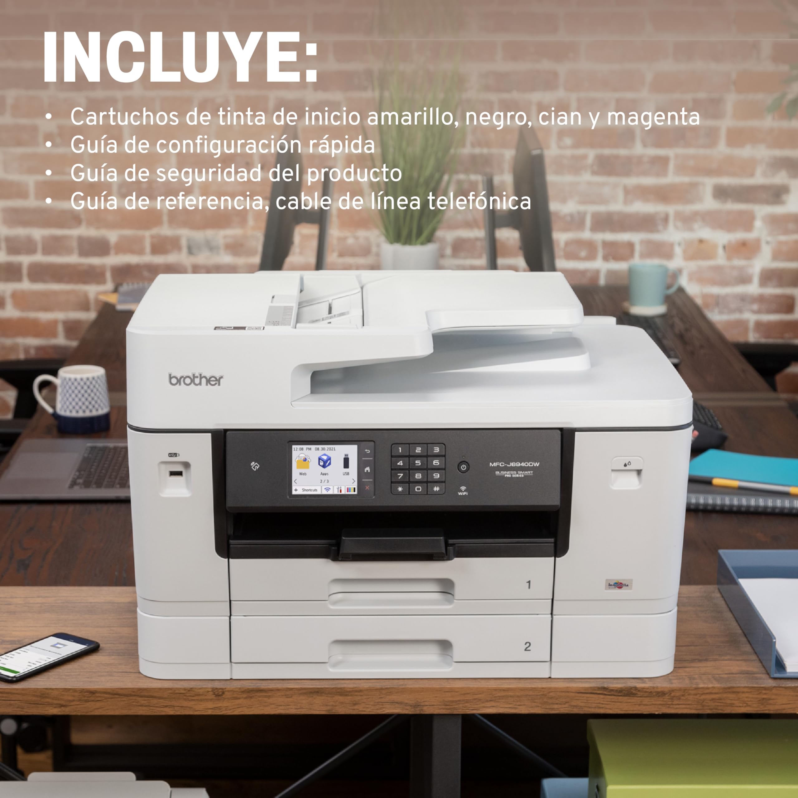 Brother MFC-J6940DW - Imprimante Multifonction 4 en 1 (Impression/Copie/Scan/Fax) - Jet d'encre Couleur - A4/A3 - Bacs de 2 x 250 Feuilles - Impressio