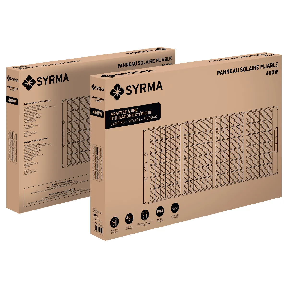 Syrma Panneaux solaires pliables 400W