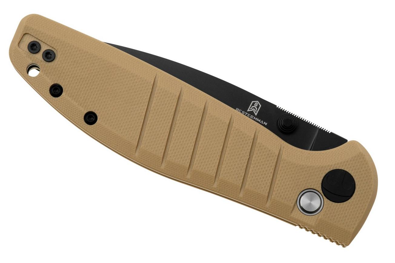 Bestechman Goodboy BMK04E Black PVD Khaki G10, zakmes