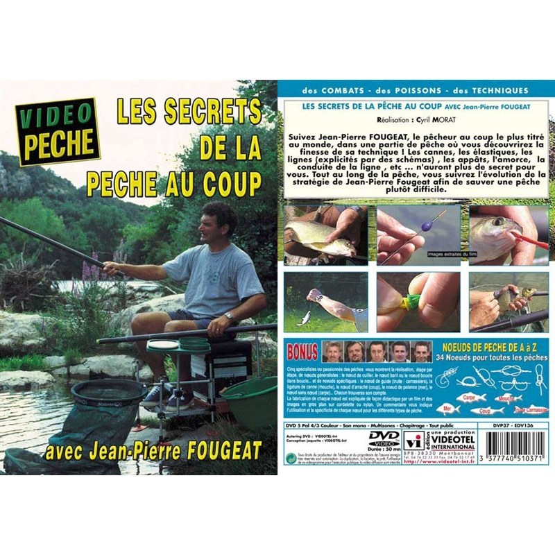 Dvd - Les Secrets De La Peche Au Coup Avec Jean-Pierre Fougeat - Peche Au Coup - Video Peche