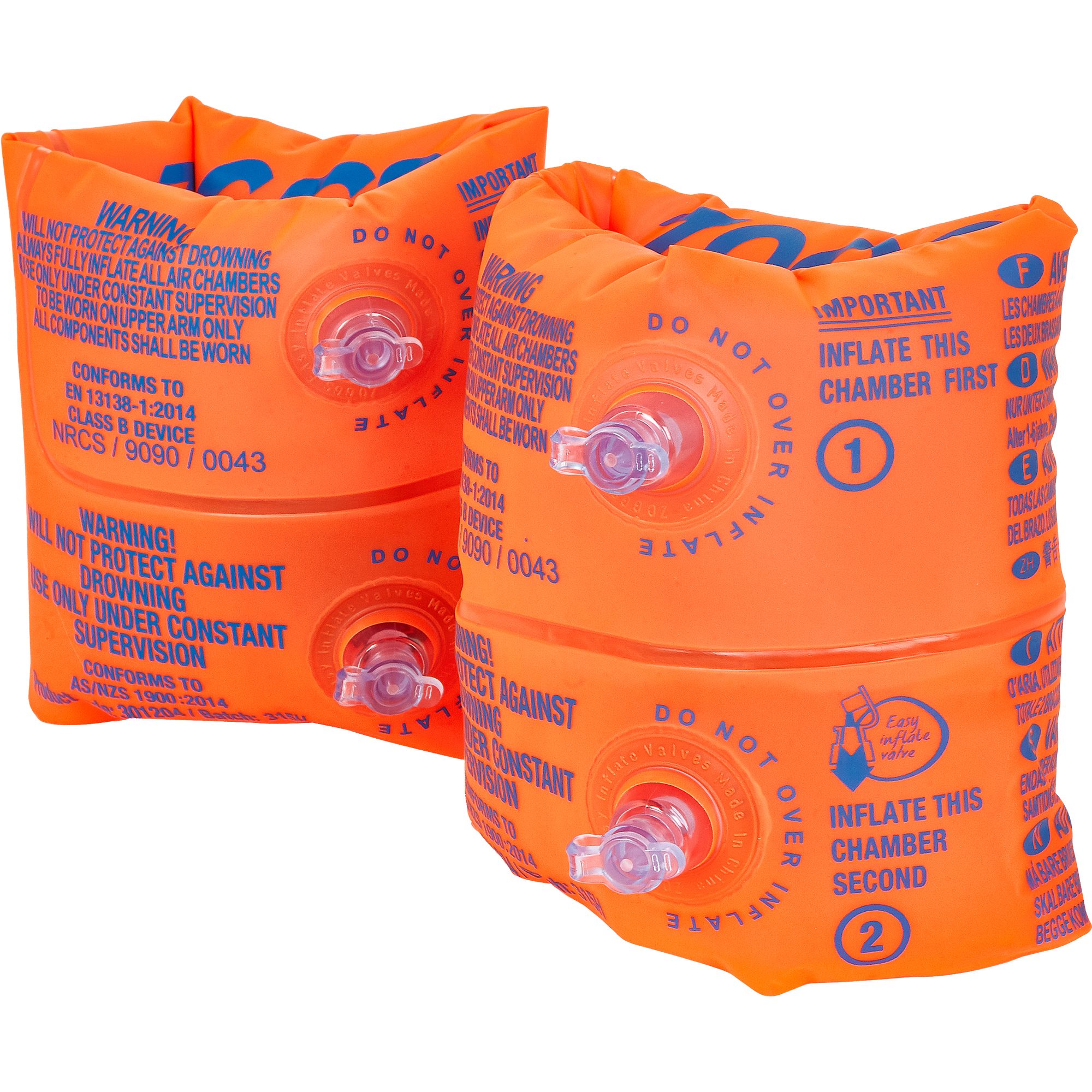 Zoggs Roll Ups Schwimmflügel orange