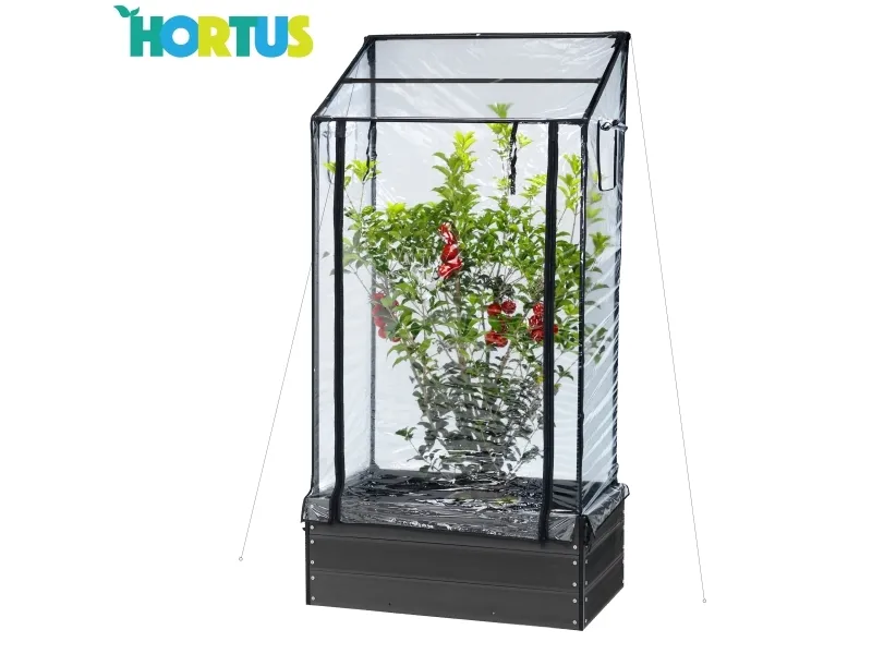 HORTUS Bed-drivhus høj, 87 x 47 x 130/150 cm (211-150)