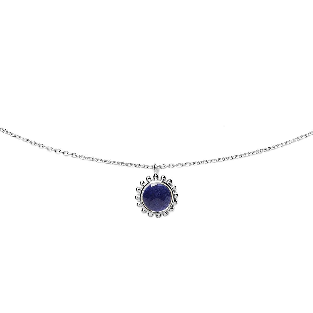 Collier Surya Grand Soleil et Lapis Lazuli