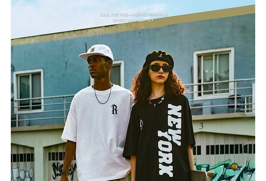 Newin - Unisex Colorblock wijde joggingbroek