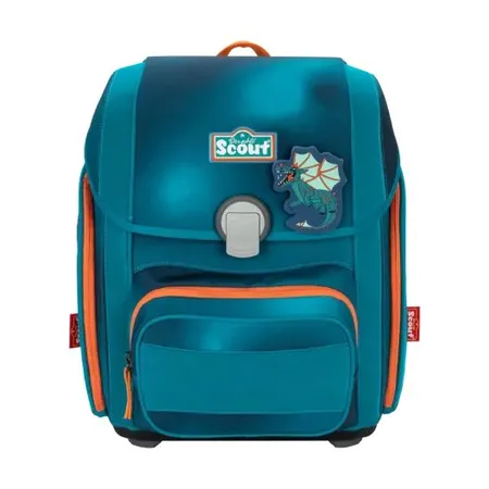 Scout Schulranzen-Set Genius Exklusiv Superflash Seadragon, 4-teilig
