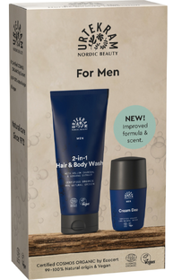 Urtekram For Men Hair & Body Wash - Cream Deo Giftset 1ST