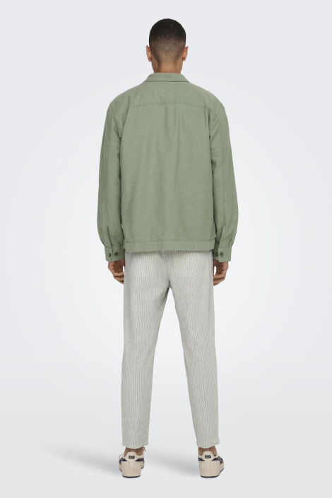 Only & Sons groene heren overhemd