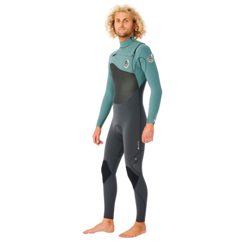 Combinaison Homme RipCurl Flashbomb 4/3 FZ Verte - The Corner Shop
