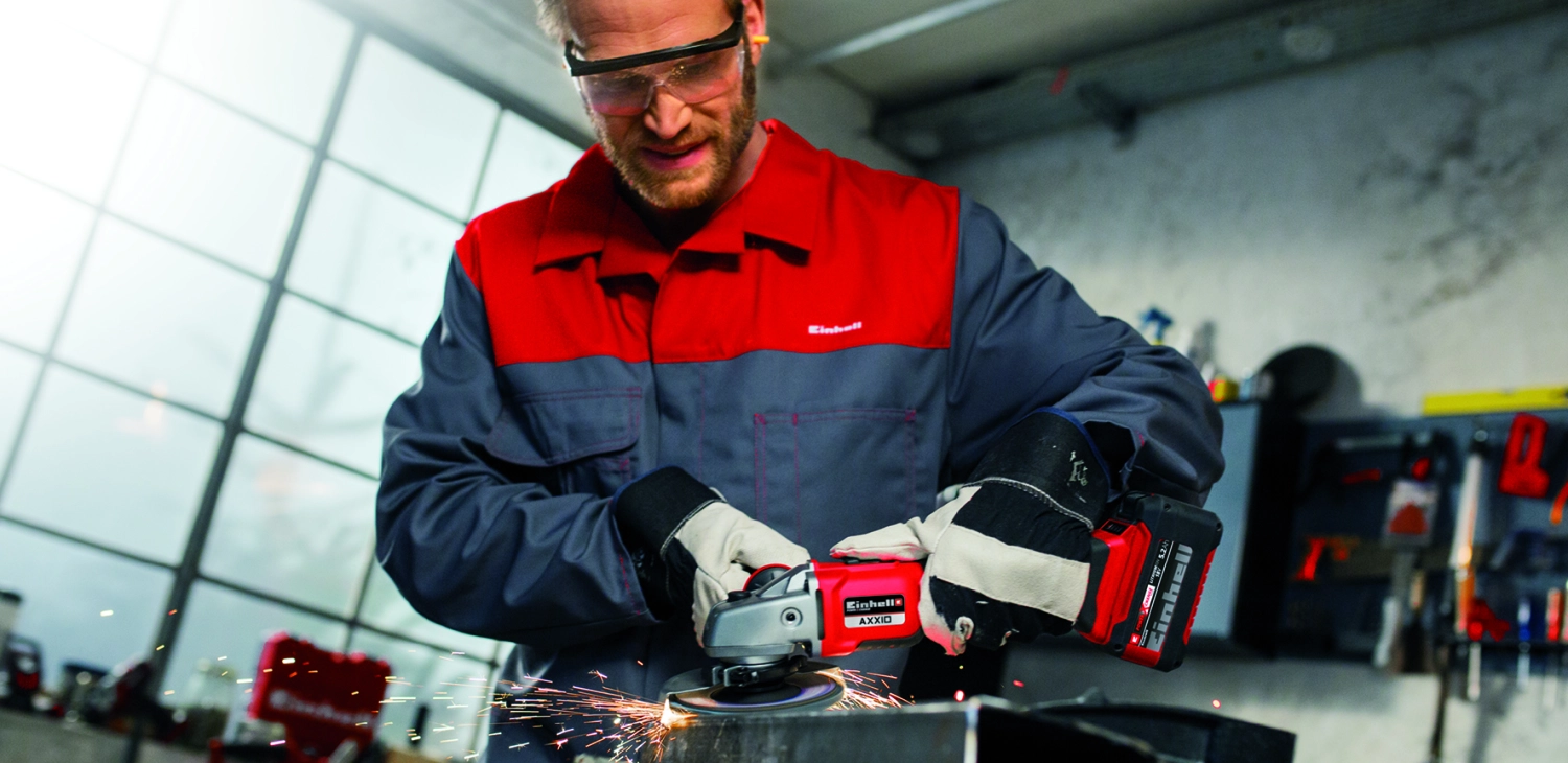 Einhell AXXIO 18/125 Q BL Solo 18V Li-Ion accu haakse slijper body - 125 x 33 mm - koolborstelloos