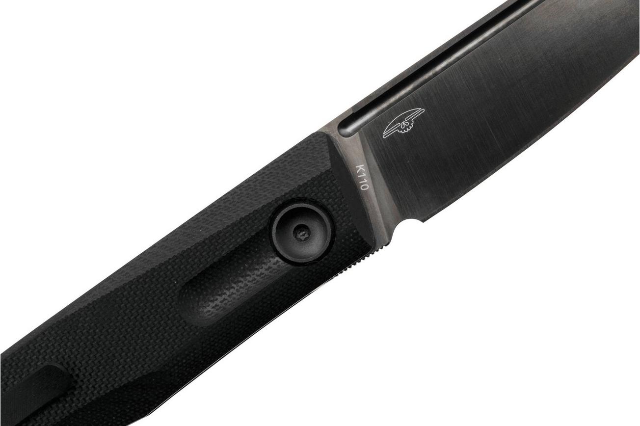 Real Steel Stella Lux 7041Z1, K110 DLC Coating, Black G10, slipjoint zakmes