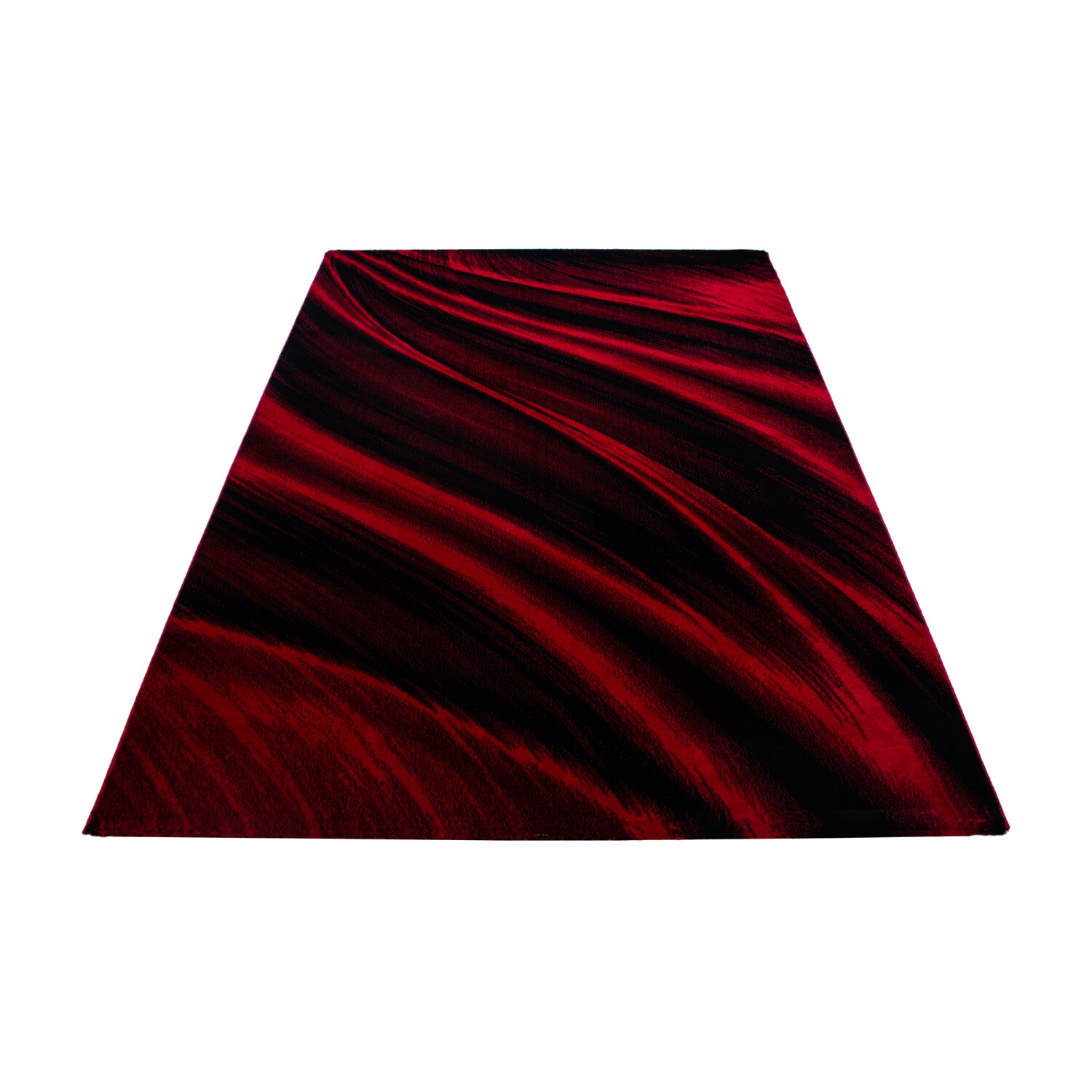 Teppich modern Designer Wohnzimmer Abstrakt Muster Rot oder Schwarz