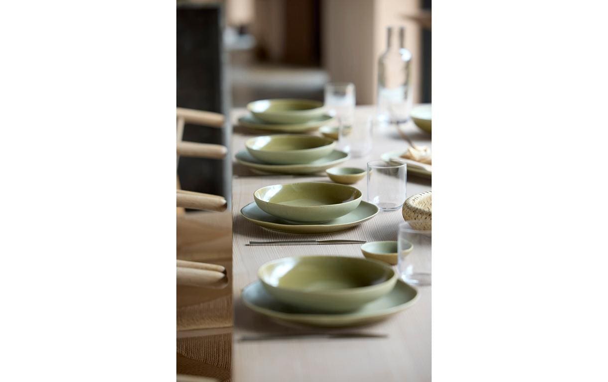 Frühstücks- & Dessertteller Shoku Ø 20 cm, 6 Stück, GrünEssteller-Set