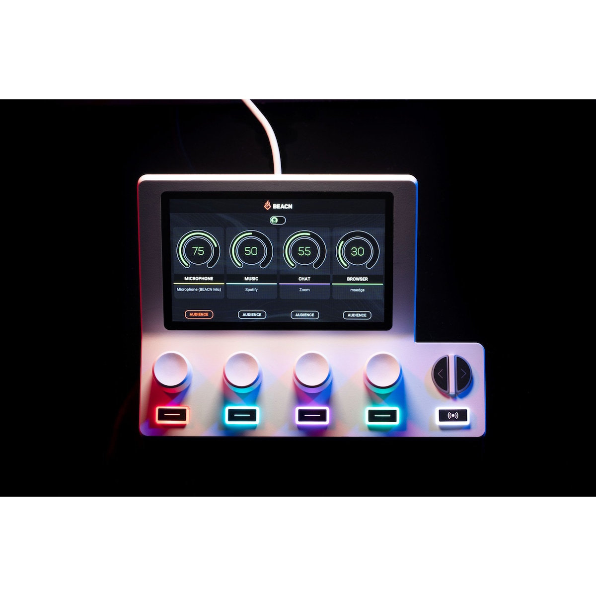 Beacn Mix Create lydkontroller (hvit)