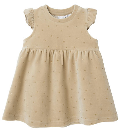 Name It Kleid - NbfNoya - Velours - Oxford Tan