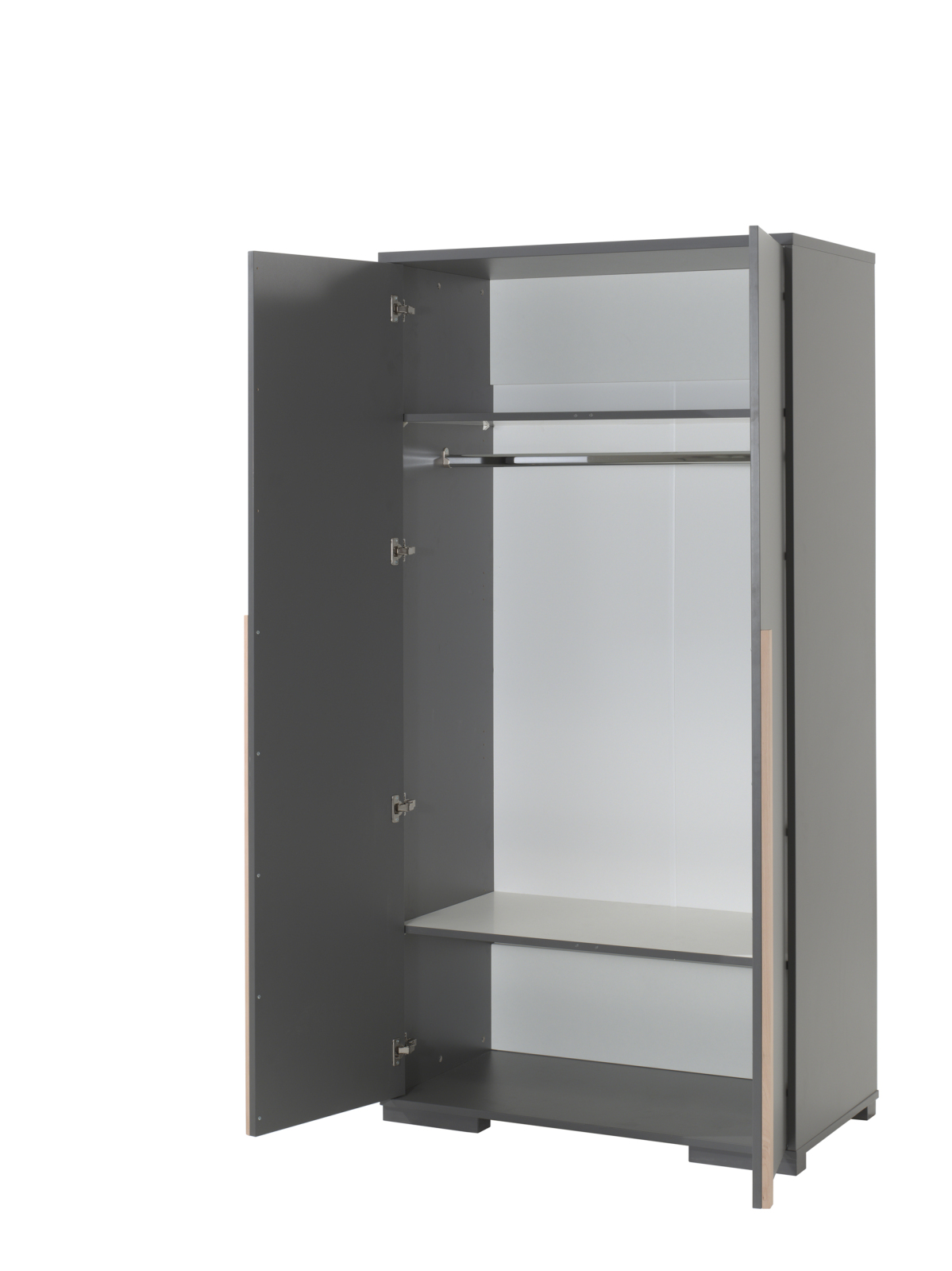 Kleiderschrank LONDON - anthrazit - 98 cm breit