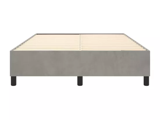 Sommier à lattes de lit Gris clair 140x190 cm Velours