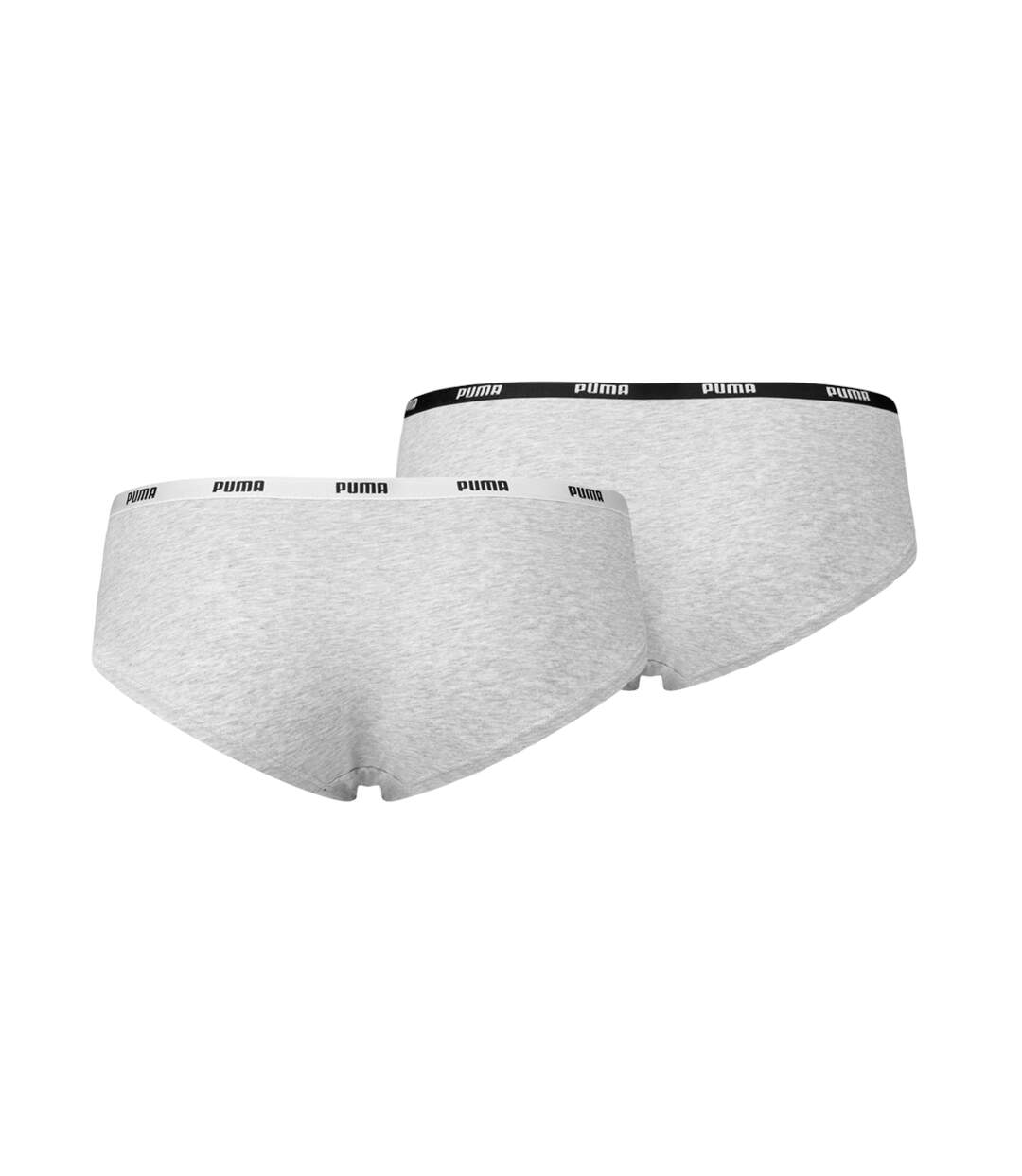 Boxer PUMA Femme en Coton Qualité et Confort-Assortiment modèles photos selon arrivages- Pack de 2 SHORTIES PUMA Gris