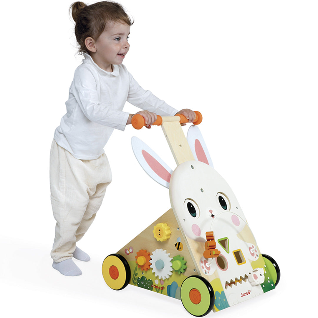 Janod activiteiten loopwagen konijn