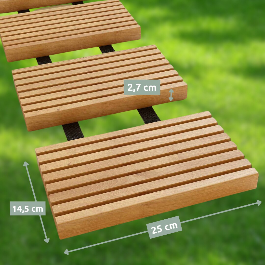 holz4home® Rollweg / Gartenweg aus Lärche - Holz-Tritte für Garten | 45 cm