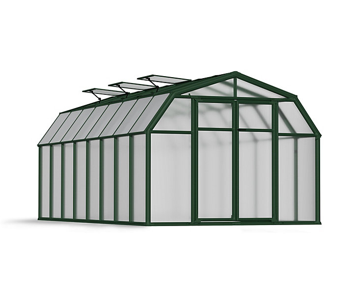 Serre en pvc et polycarbonate Palram Canopia Hobby Gardener vert 8 x 16 m